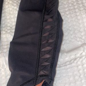 Black cropped size 2 Lululemon mesh leggings